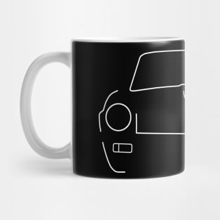 Triumph GT6 Mk3 classic sports car outline graphic (white) Mug